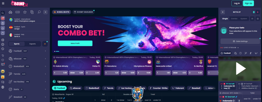 Booms.bet bookmaker zonder CRUKS